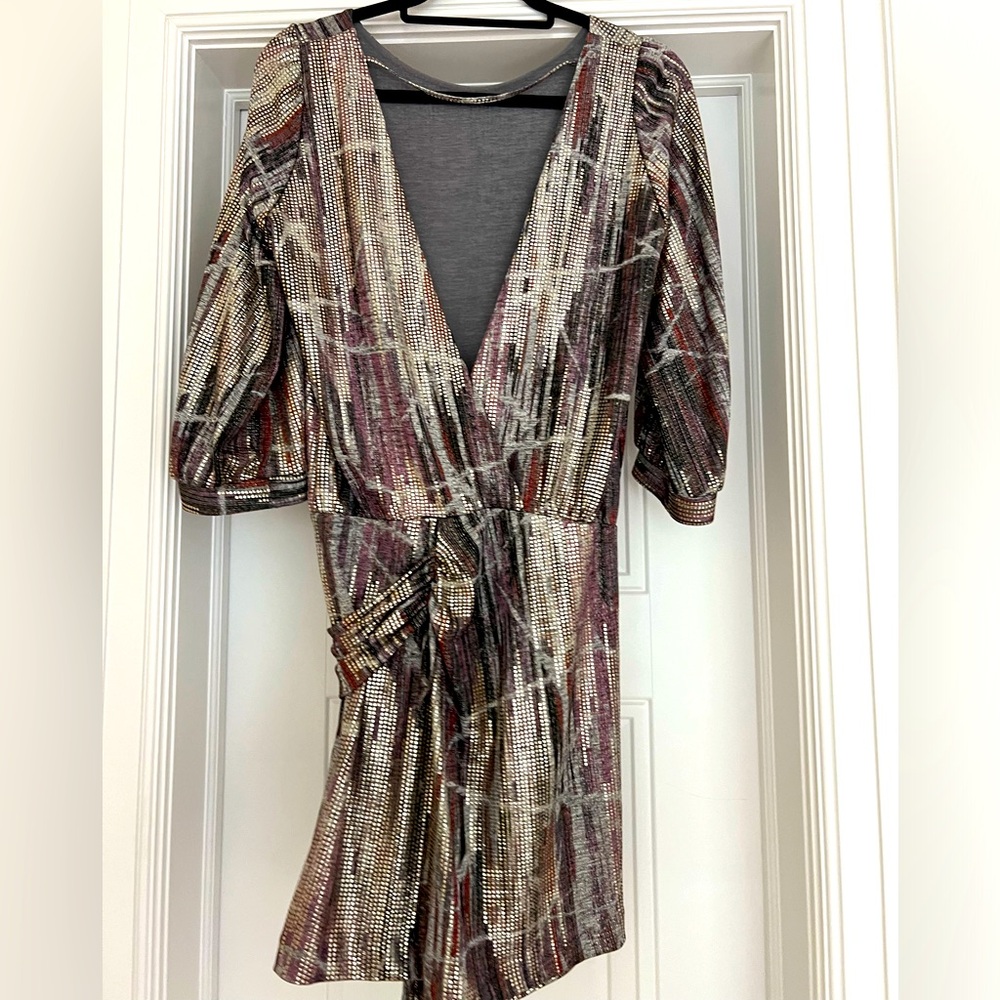 Ba&sh multicoloured metallic dress size 2